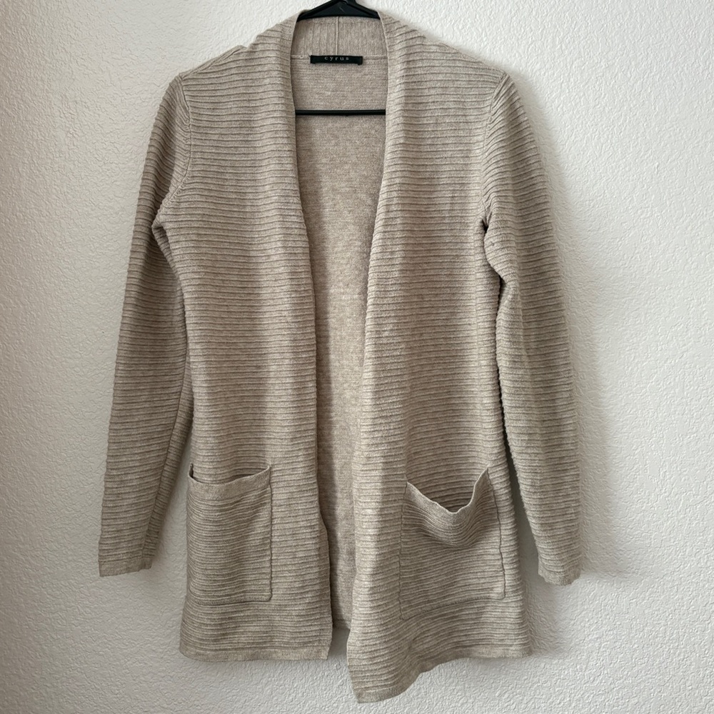Cyrus Open Cardigan Sweater with pockets